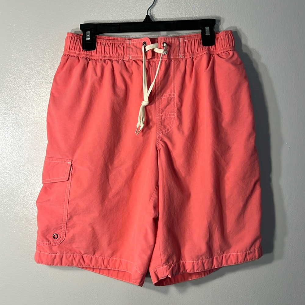 St. John’s Bay Men’s Swim Trunks Sz. Large in Pink w/ Elastic Waist